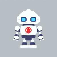 AI generated Cute Toy Robot Avatar Gamer Clip Art Sticker Decoration Simple Background photo