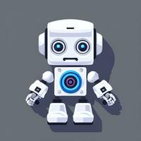 AI generated Cute Toy Robot Avatar Gamer Clip Art Sticker Decoration Simple Background photo