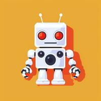 AI generated Cute Toy Robot Avatar Gamer Clip Art Sticker Decoration Simple Background photo