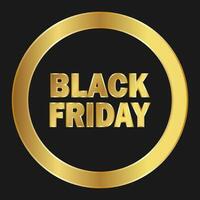 Black Friday gold icon for advertising, banners, leaflets and flyers vector