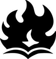 fire flames icon on white background photo