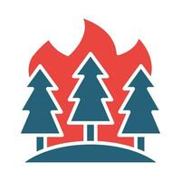 Wildfire Vector Glyph Two Color Icon For Personal And Commercial Use.