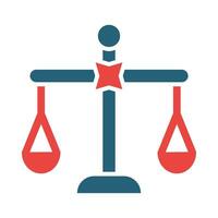 Balance Scale Vector Glyph Two Color Icon For Personal And Commercial Use.