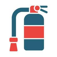 Fire Extinguisher Vector Glyph Two Color Icon For Personal And Commercial Use.