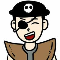 dibujos animados personaje de pirata hombre foto