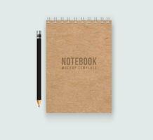 Notebook Mockup design vector