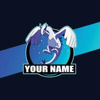 Lugia mascot logo pokemon character vector