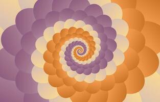 Fibonacci spiral background. Colorful Nautilus Fibonacci pattern template, vector illustration