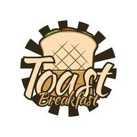 toast logo design template for restaurant vector