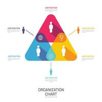 Infographic template for organization chart with business avatar icons. vector infographic for business.