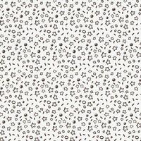 Doodle star and drop seamless pattern. Hand drawn texture monochrome vector illustration background for surface design, textile, fabric, scrapbook or wallpaper.