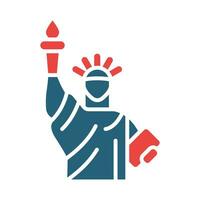 Statue Of Liberty Vector Glyph Two Color Icons For Personal And Commercial Use.