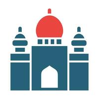 Mosque Of Cordoba Vector Glyph Two Color Icons For Personal And Commercial Use.