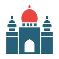 Mosque Of Cordoba Vector Glyph Two Color Icons For Personal And Commercial Use.