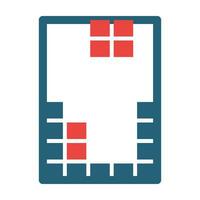 Tetris Vector Glyph Two Color Icon For Personal And Commercial Use.