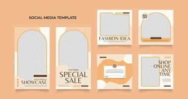 Social media template banner blog fashion sale promotion vector