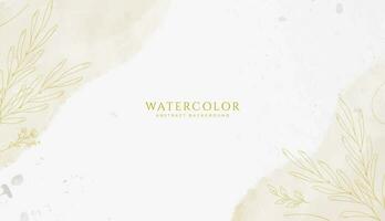 Abstract horizontal watercolor background. Neutral light colored empty space background illustration vector