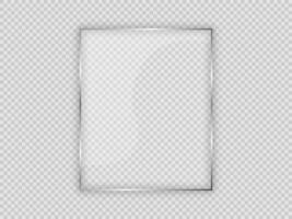 Glass plate in vertical frame vector