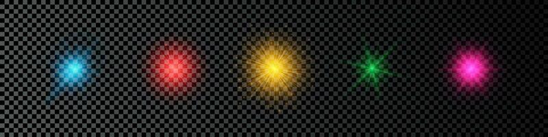 Light effect of lens flare vector