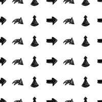 Seamless pattern with black hand drawn arrows vector