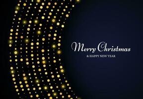 Merry Christmas of gold glitter pattern vector