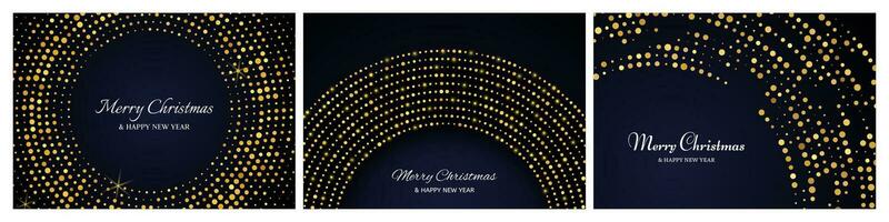 Merry Christmas backgrounds with gold glitter pattern vector