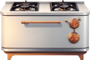 AI generated a stove with burners on it png