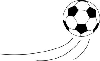 fútbol pelota en vuelo con Copiar espacio para texto. deporte antecedentes vector ilustración