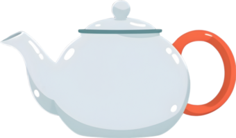 AI generated teapot clipart flat png