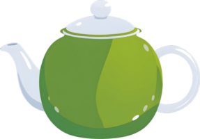 AI generated teapot clipart flat png