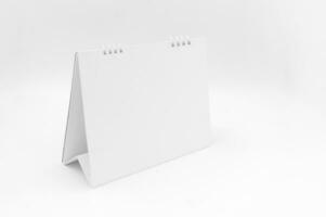 Desk Calendar on white background photo