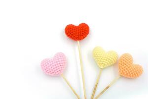 Love hearts on white background photo