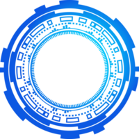 hud trogen element. abstrakt optisk neon syfte. cirkel geometrisk form för virtuell gränssnitt och spel. kamera sökare för prickskytt vapen png