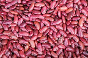 Pile red beans raw photo