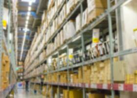 Blur image of a warehouse photo