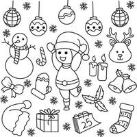 Vector illustration of christmas elements