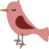 A cute red cartoon bird vector