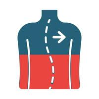 Chiropractic Vector Glyph Two Color Icon For Personal And Commercial Use.