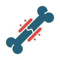 Fixed Bone Vector Glyph Two Color Icon For Personal And Commercial Use.