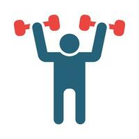Exercise Vector Glyph Two Color Icon For Personal And Commercial Use.