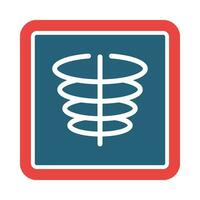 X-Ray Vector Glyph Two Color Icon For Personal And Commercial Use.