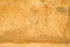 Orange surface wall soil crack photo