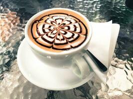 Cup of mocha coffee photo
