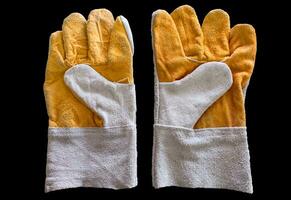 guantes lona construcción trabajador foto