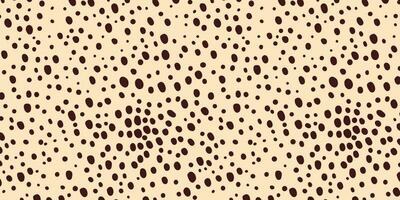 Seamless pattern with leopard color. Abstract circles of different shapes, drawn by hand. Vector animal background.