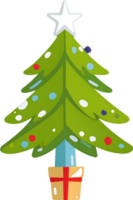 AI generated christmas tree clipart png