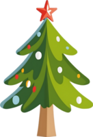 AI generated christmas tree clipart png