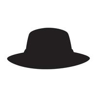 Hat black Silhouette. vector