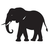 Elephant black Silhouette vector