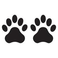 Dog feet black Silhouette vector